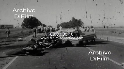 Coche Ford Falcon choca contra camion en la Ruta Provincial 2 - 1973