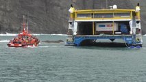 Concluye el desembarco de los 59 pasajeros del ferry encallado en Agaete