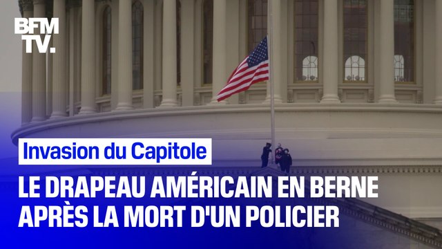 Invasion du Capitole: le drapeau américain en berne en hommage au policier mort des suites de ses blessures