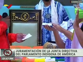 Juramentación de la directiva del Parlamento Indígena de América para el periodo 2021-2022