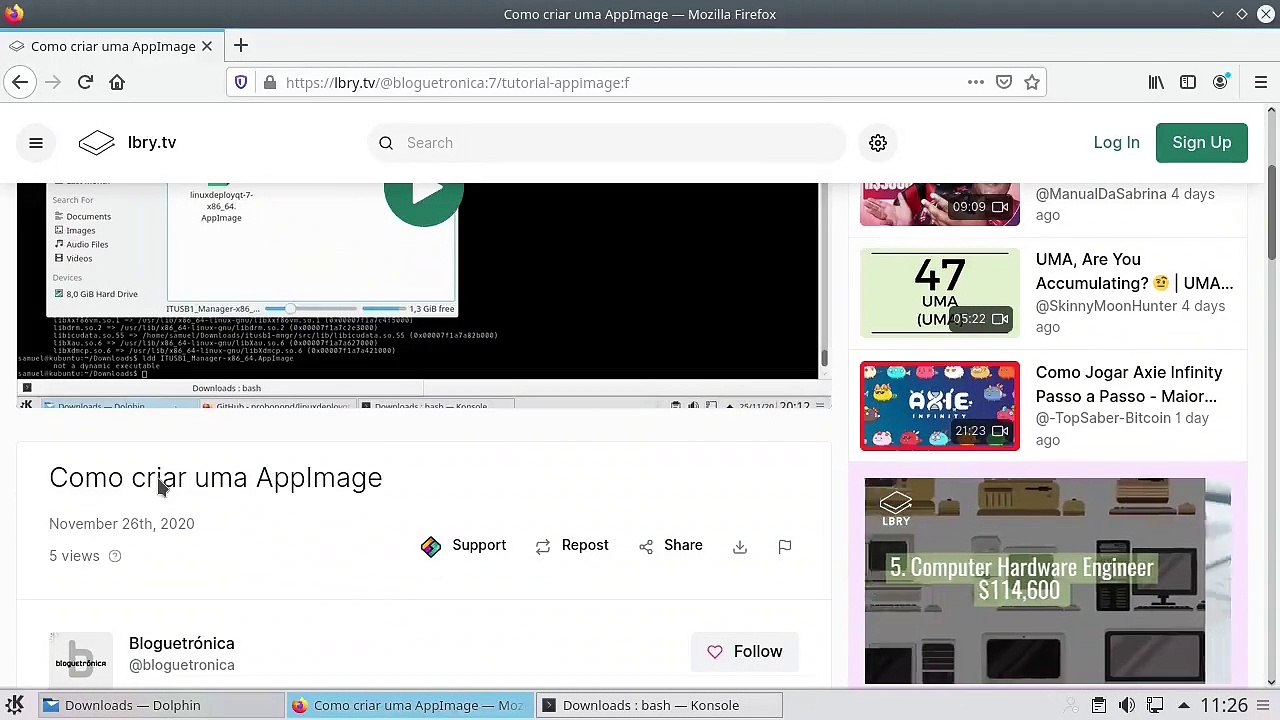 Adenda ao tutorial AppImage