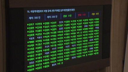'정인이법' 국회 본회의 통과..."학대 신고 시 즉시 조사" / YTN