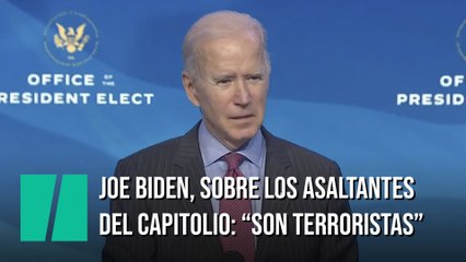 Joe Biden, sobre los asaltantes del Capitolio: "Son antisemitas, supremacistas, terroristas"