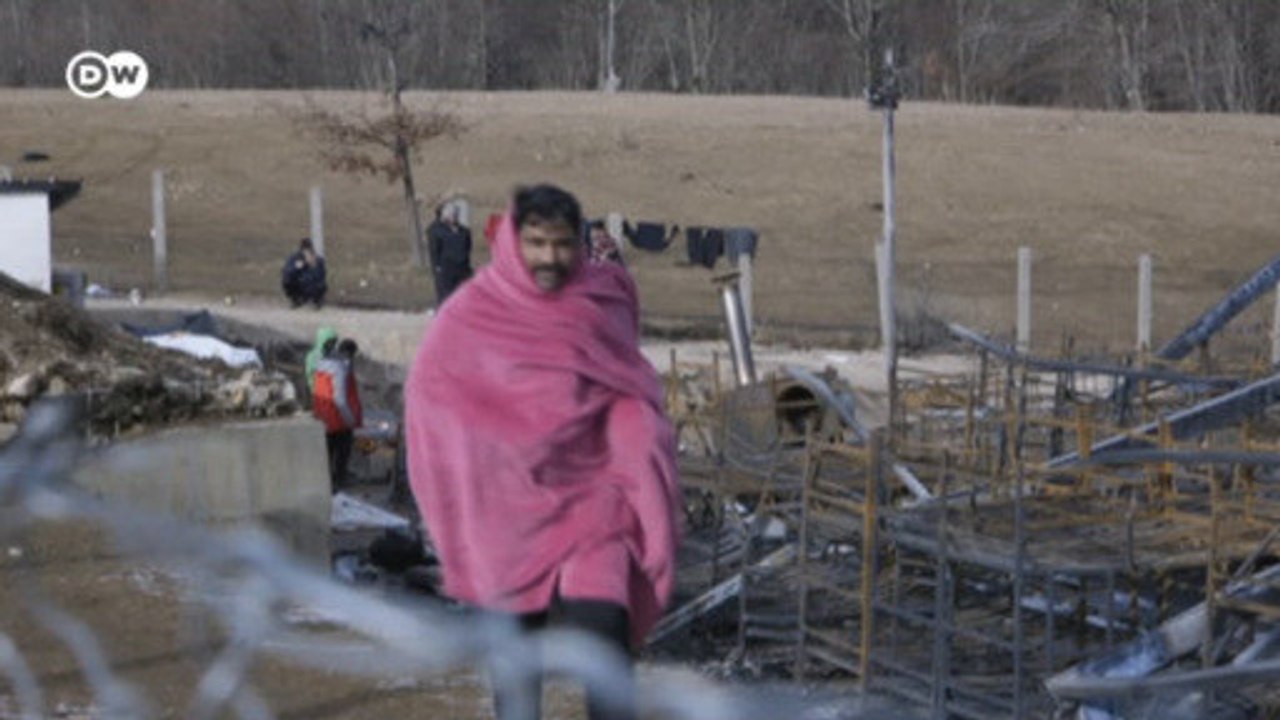 Flüchtlinge in Bosnien hausen in dürftigen Unterkünften