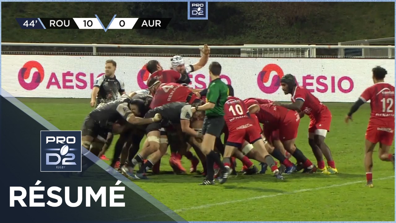 PRO D2 - Résumé Rouen Normandie Rugby-Stade Aurillacois: 20-14 - J15 - Saison 2020/2021
