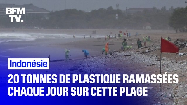 Indonésie: 20 tonnes de plastique ramassées chaque jour sur cette plage