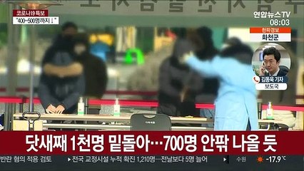 닷새째 확진자 1천명 밑돌아…700명 안팎 나올 듯