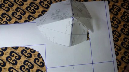 32 inch double katori blouse paper cutting/blouse design