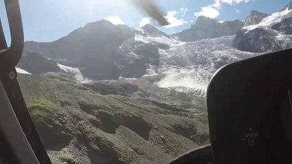 Spectacular Air Zermatt Helicopter Flight over Matterhorn (Aug 22nd 2017)