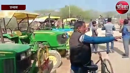 दिल्ली की सीमा पर आंदोलित किसानों के समर्थन में भाकियू का ट्रैक्टर रैली