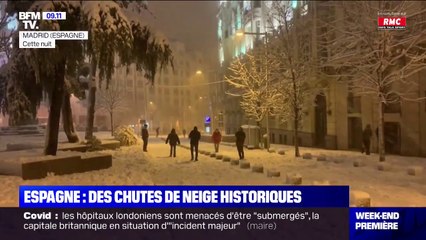 L'Espagne connaît des chutes de neige historiques