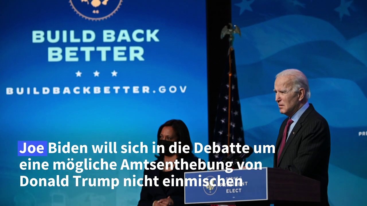 Mögliche Amtsenthebung von Trump: Biden will sich nicht einmischen