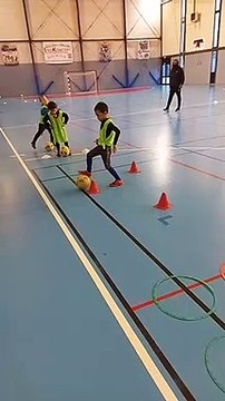 Premier entrainement au gymnase pour nos U6U7