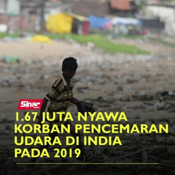 1.67 juta nyawa korban pencemaran udara di India pada 2019