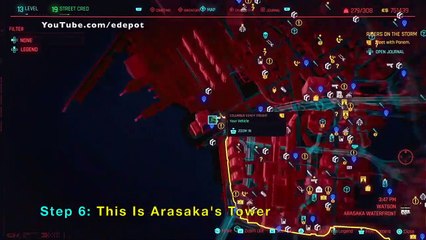 Enter Secret Areas in Cyberpunk 2077 Arasaka Tower Hidden Garage