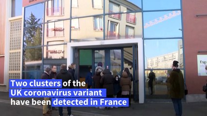 French town's residents queue for Covid test after UK variant detected