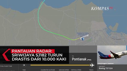 Pantauan Radar, Sriwijaya Air SJ182 Turun 10.000 Kaki Kurang Dari 1 Menit