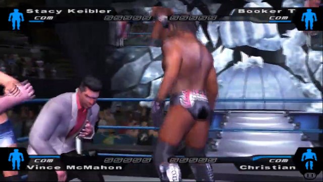Here Comes the Pain Stacy Keibler vs Booker T vs Vince McMahon vs Christian