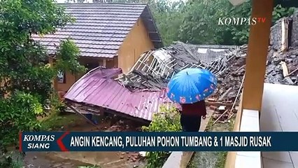 Angin Kencang Terjang 3 Kecamatan di Tasikmalaya, 1 Masjid Ambruk