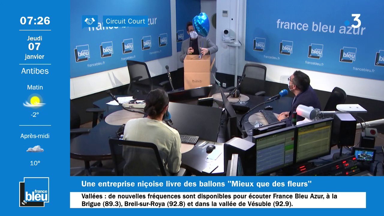 L'entreprise niçoise "Mieux que des fleurs" souhaite un bon anniversaire à France Bleu Azur Matin