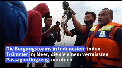 Indonesien: Behörden finden mutmaßliche Wrackteile im Meer