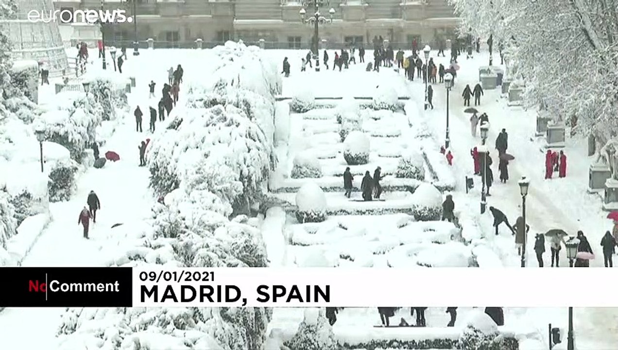 Tempestade de neve parou várias regiões espanholas