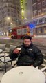 Petite bière sous la neige à Madrid