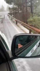 Nieve en las carreteras de acceso al Teide