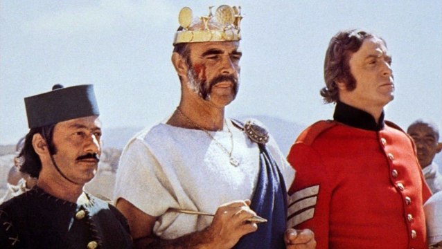 The Man Who Would Be King movie (1975) - Sean Connery, Michael Caine, Christopher Plummer
