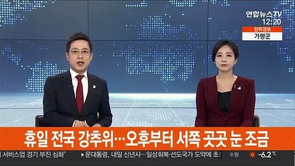 Скачать видео: [날씨] 휴일 전국 강추위…오후부터 서쪽 곳곳 눈 조금