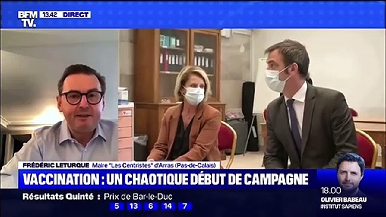 Le Maire d'Arras est interviewé sur la vaccination au Covid sur BFM TV le 30/12/2020