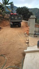 Tipper Truck Demolishes Brick Pillar