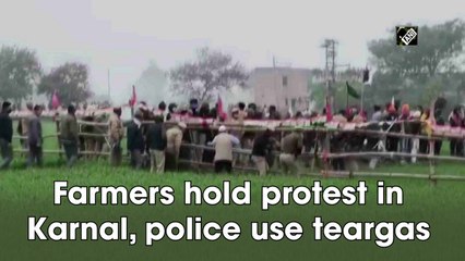 Farmers hold protest in Karnal, police use teargas