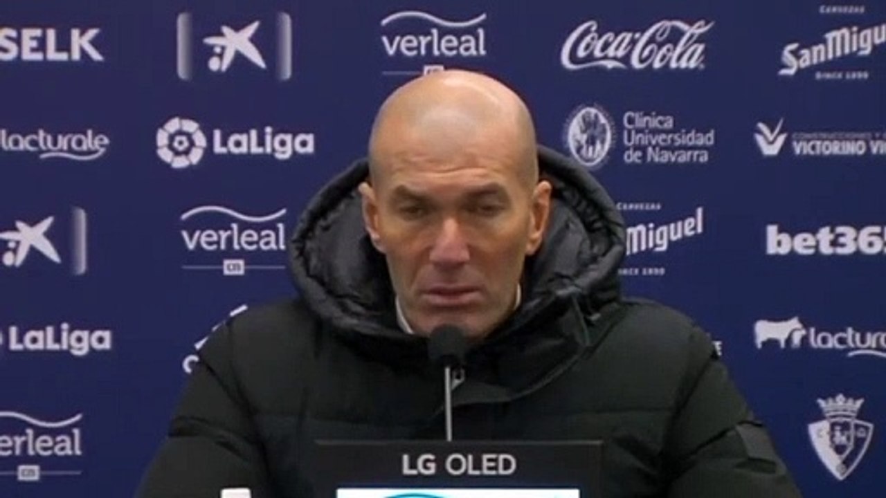 Football - Liga - Zinédine Zidane press conference after Osasuna 0-0 Real Madrid