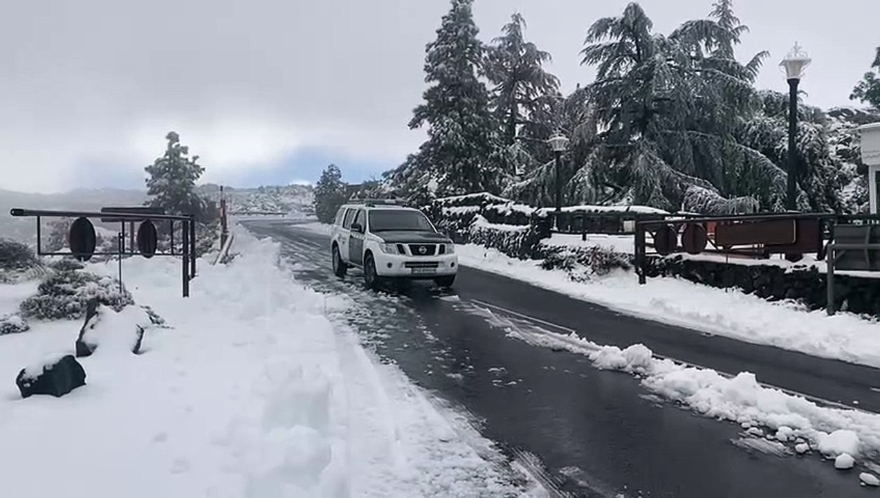 Imágenes del Parque Nacional del Teide nevado