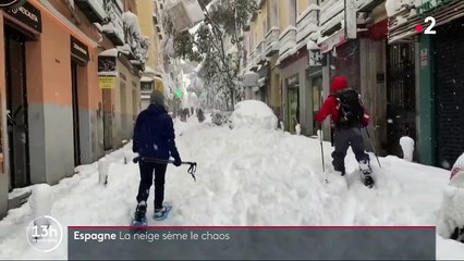 Madrid : une tempête de neige paralyse la ville
