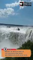 Cientos de turistas visitan las Cataratas, que lucen espléndidas este fin de semana