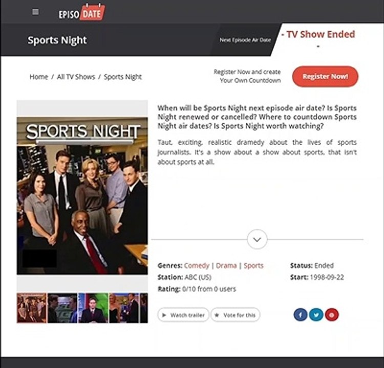 Sports Night - S02 - Episode List