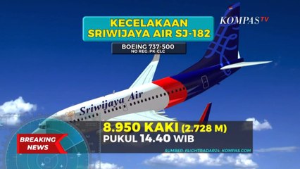 Ini Kronologi Jatuhnya Pesawat Sriwijaya Air, Kehilangan Ketinggian dalam Kurang Satu Menit