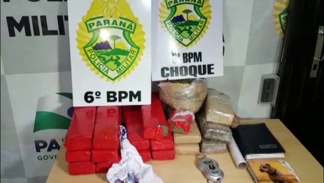 PM detém 9 pessoas e apreende veículo Golf e cerca de 15 kg de maconha no Santa Felicidade