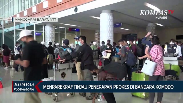 Menparekraf Tinjau Penerapan Prokes di Bandara Komodo Labuan Bajo