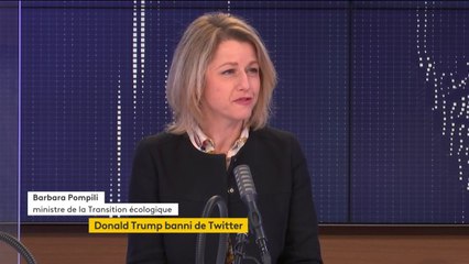 Fermeture du compte Twitter de Trump, loi climat, délit d’écocide... Le "8h30 franceinfo" de Barbara Pompili