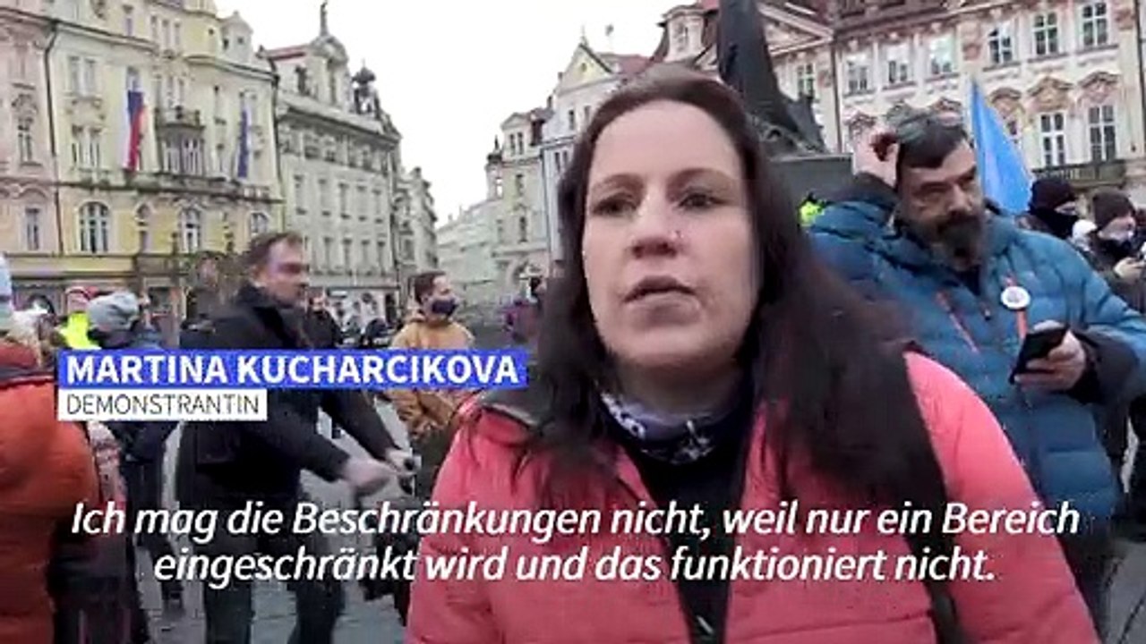 Tausende Tschechen demonstrieren gegen Corona-Maßnahmen