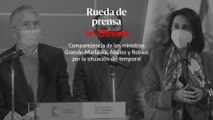 Comparecencia de los ministros Robles, Grande-Marlaska y Ábalos por la situación del temporal Filomena