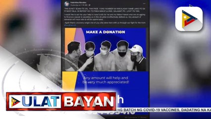 #UlatBayan | Isa sa respondents sa Dacera case, humihingi ng donasyon