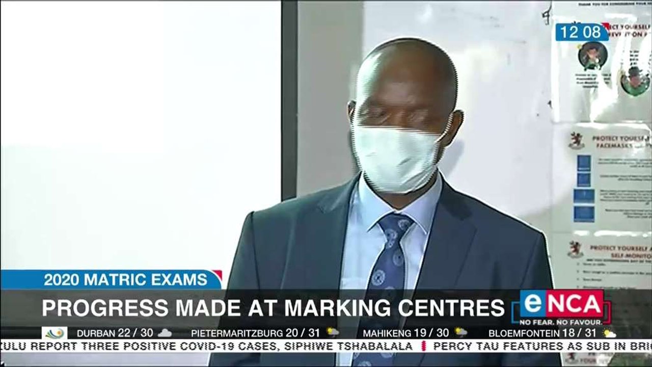 Progress made at matric exam marking centres