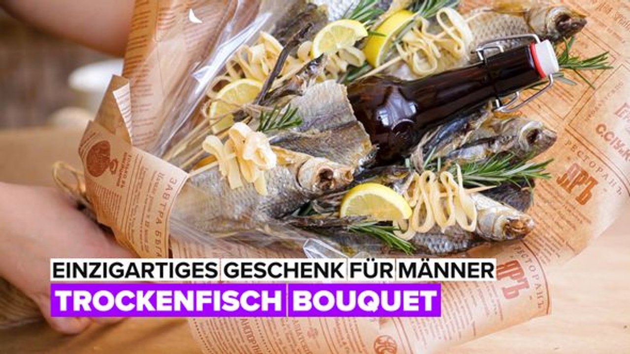 Essbares bouquet: fischig
