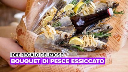 Idee regalo deliziose: bouquet di pesce essiccato