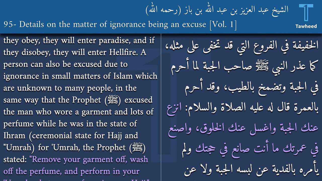 V1:95- Details on the matter of ignorance being an excuse