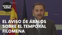 ÁBALOS DICE QUE AVISARON ANTES DE REYES DE LO QUE OCURRIRÍA CON EL TEMPORAL